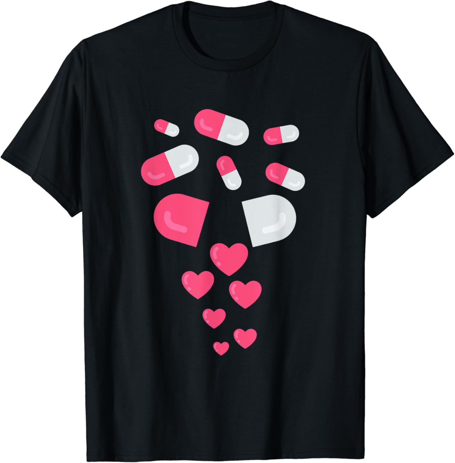 Pills Heart Love Valentine Hearts Medicine Pharmacy Gift TShirt